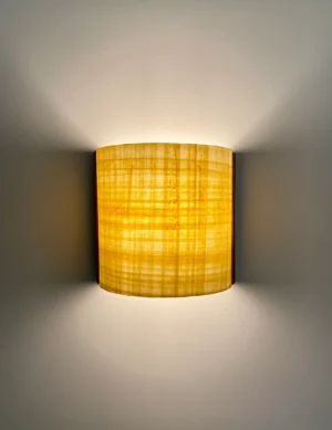 Semicircular wall lamp. Natural and solid American oak and authentic Egyptian papyrus. Oak Wall lamp . Wooden wall lamp. Oak lamp. sconce