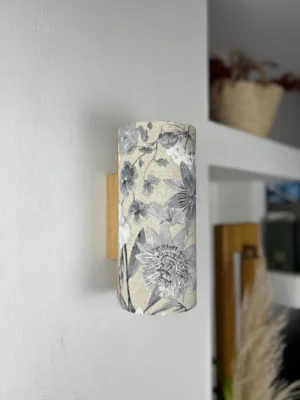 Wood and fabric wall lamp. Oak wall lamp. Wooden wall lamp. Wall lights. Eco-friendly shipping. Wall lamp. wooden lamp