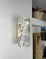 Wood and fabric wall lamp. Oak wall lamp. Wooden wall lamp. Wall lights. Eco-friendly shipping. Wall lamp. wooden lamp