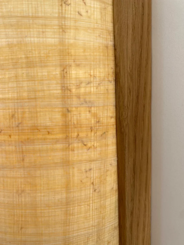Semicircular wall lamp. Natural and solid American oak and authentic Egyptian papyrus. Oak Wall lamp . Wooden wall lamp. Oak lamp. sconce - Image 9