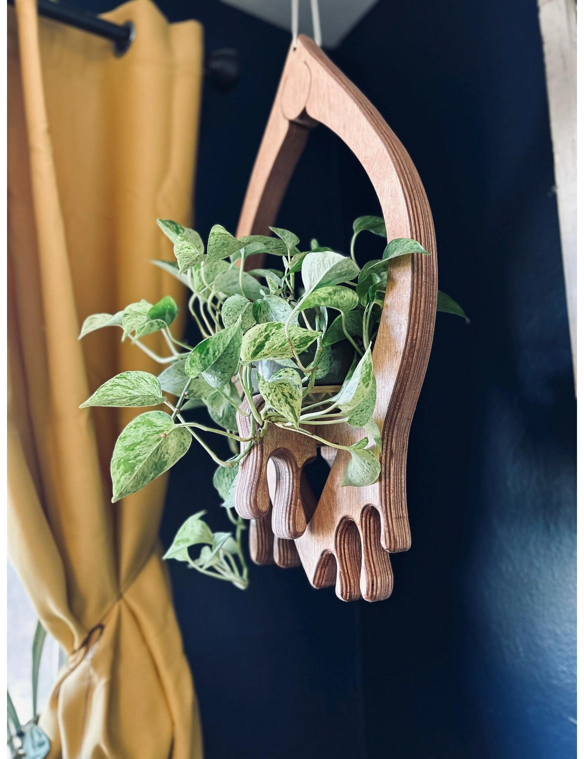 PR SR 58, Wooden Plant Hanger – Fun Handmade Planter Stand - Image 6