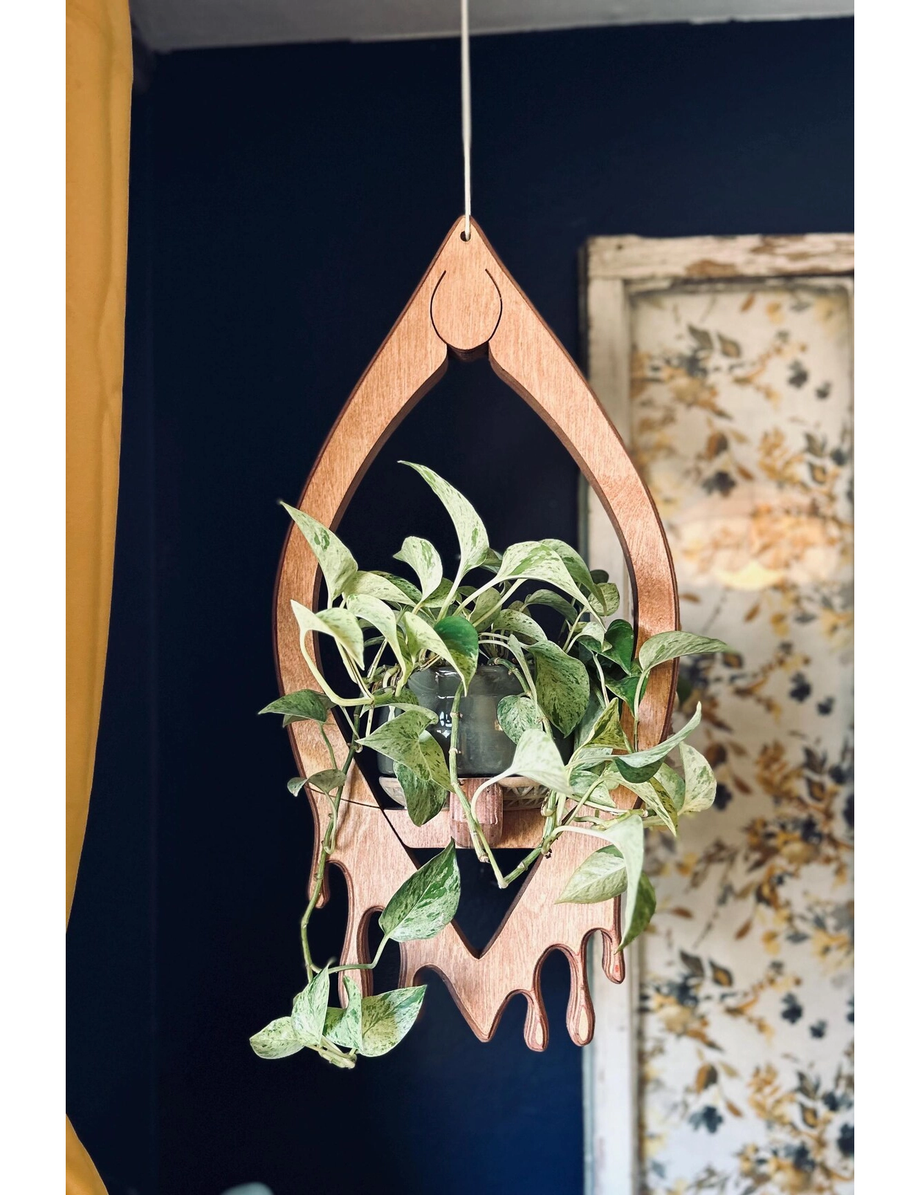 PR SR 58, Wooden Plant Hanger – Fun Handmade Planter Stand - Image 5
