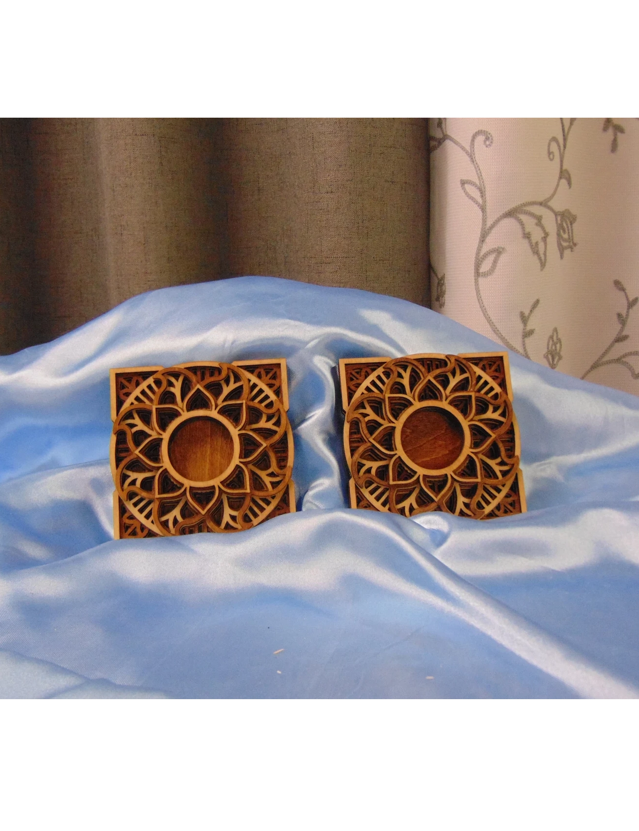 Handcrafted Mandala Wood Candle Holder – Artisan Decor by Krafted Kingdom - Image 7