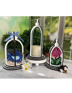 Decorative Solid Wood Candle Dome – Handcrafted Accent by Krafted Kingdom