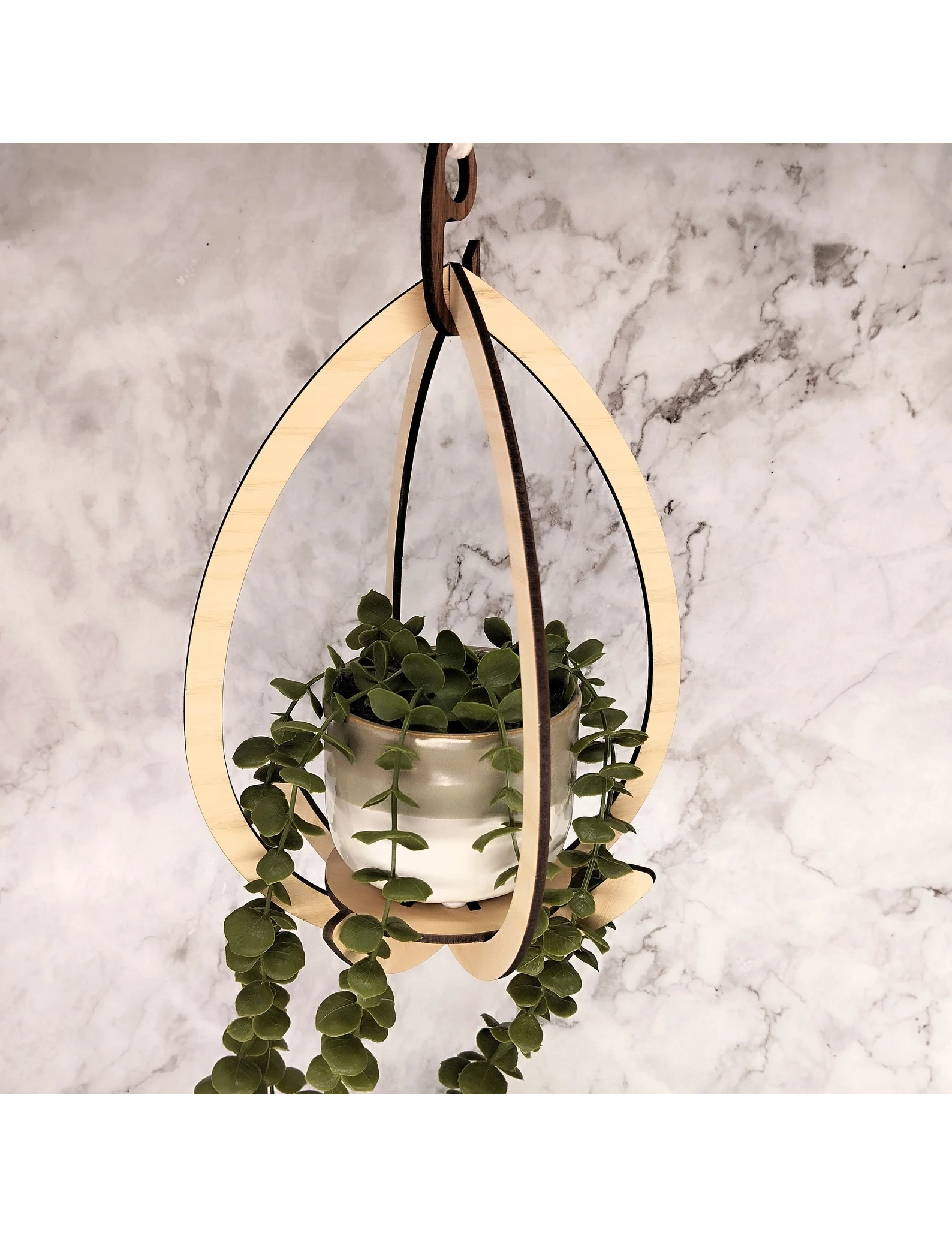 PR SR 11, Wooden Droplet Plant Hanger | Krafted Kingdom - Image 2