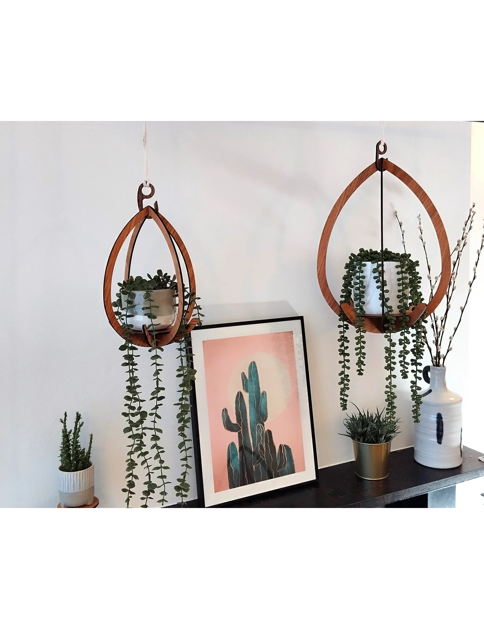 PR SR 11, Wooden Droplet Plant Hanger | Krafted Kingdom - Image 6