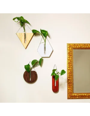 PR SR 28, Set of 4 Handmade Wooden Wall Planters – Outdoor Propagation Station by Krafted Kingdom