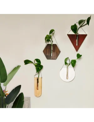 PR SR 29, Set of 4 Handmade Wooden Propagation Stations – Indoor Wall Planters by Krafted Kingdom