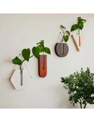 PR SR 31, Set of 4 Wooden Wall Hanging Planters – Indoor & Outdoor Propagation by Krafted Kingdom