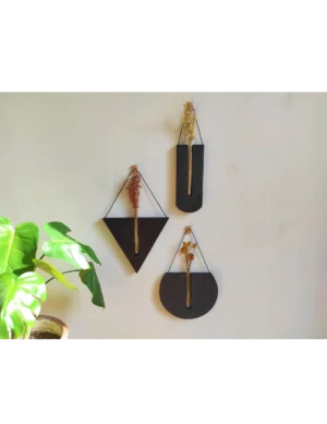 PR SR 41, Set of 3 Wooden Propagation Wall Planters – Indoor & Outdoor Hanging Vase Gift