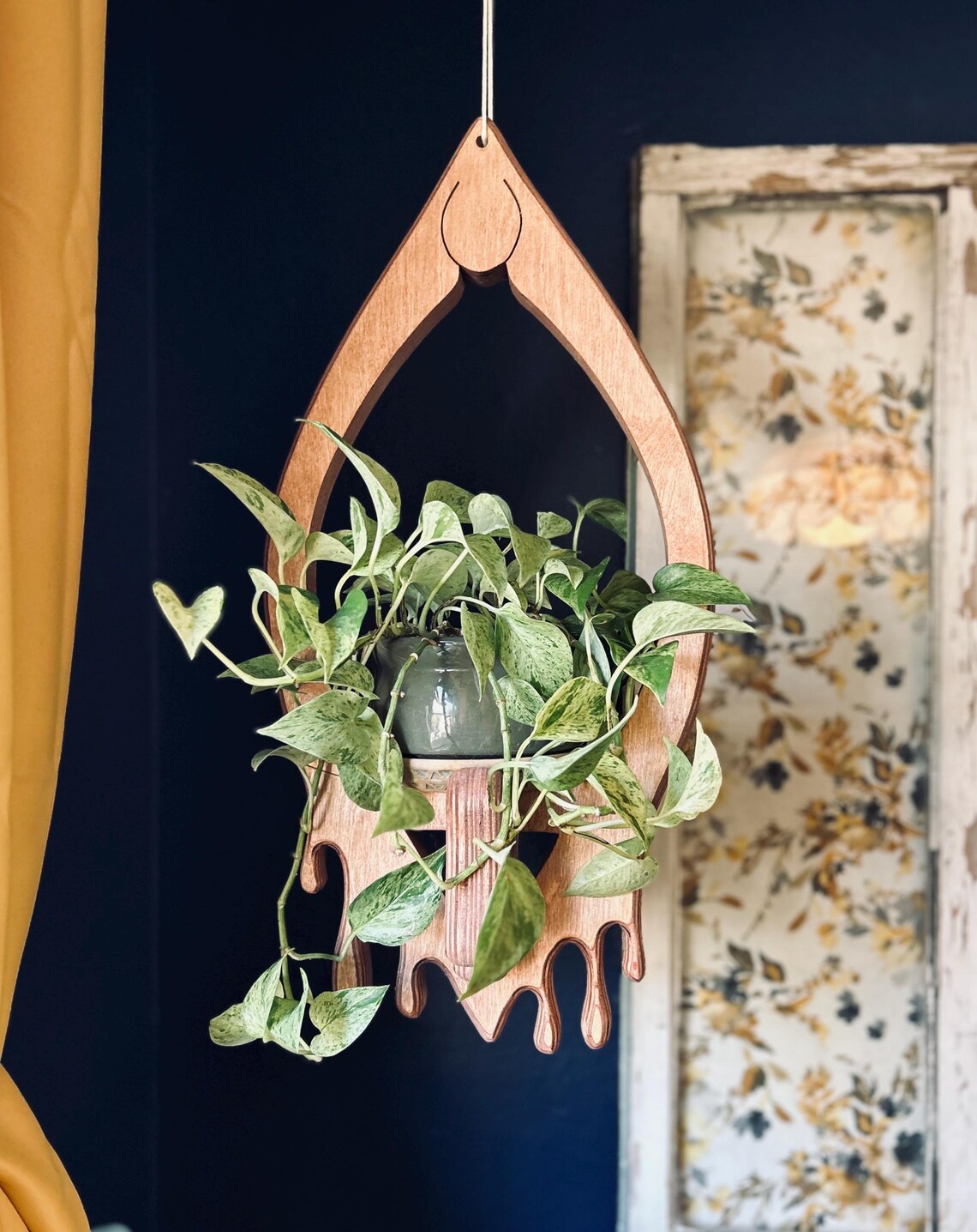 PR SR 58, Wooden Plant Hanger – Fun Handmade Planter Stand - Image 10