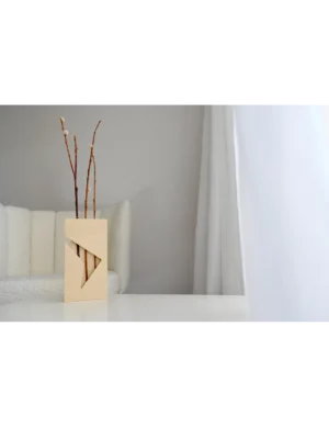 PR SR 64, Geometric Wooden Bud Vase