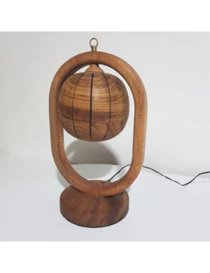 TL Sr 27, Chestnut Wooden Desk Lamp | Handmade Night Light | Natural Wood Lampshade