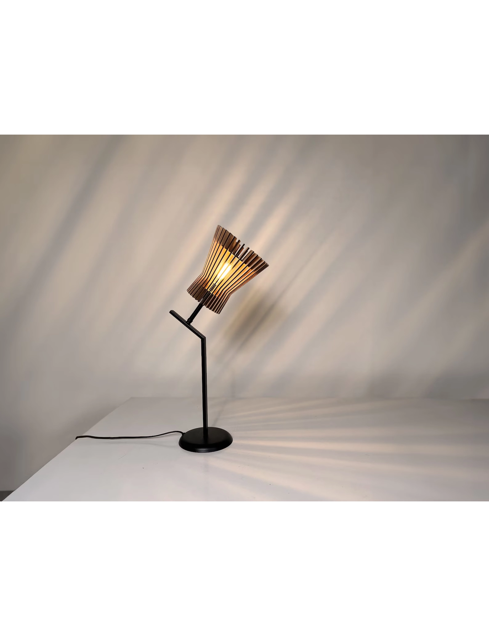 TL SR 43, Mid-Century Wooden Desk Lamp – Bedside & Table Lighting by Krafted Kingdom - Image 4