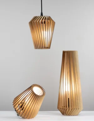 TL SR 49, Handmade Wood Table Lamp – Minimalist Natural Lighting for Modern Homes