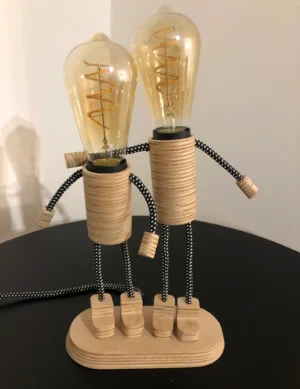TL SR 63, Wooden Love Lamp – Handmade Table Light for Couples, Friends, or Kids | Unique Gift Idea