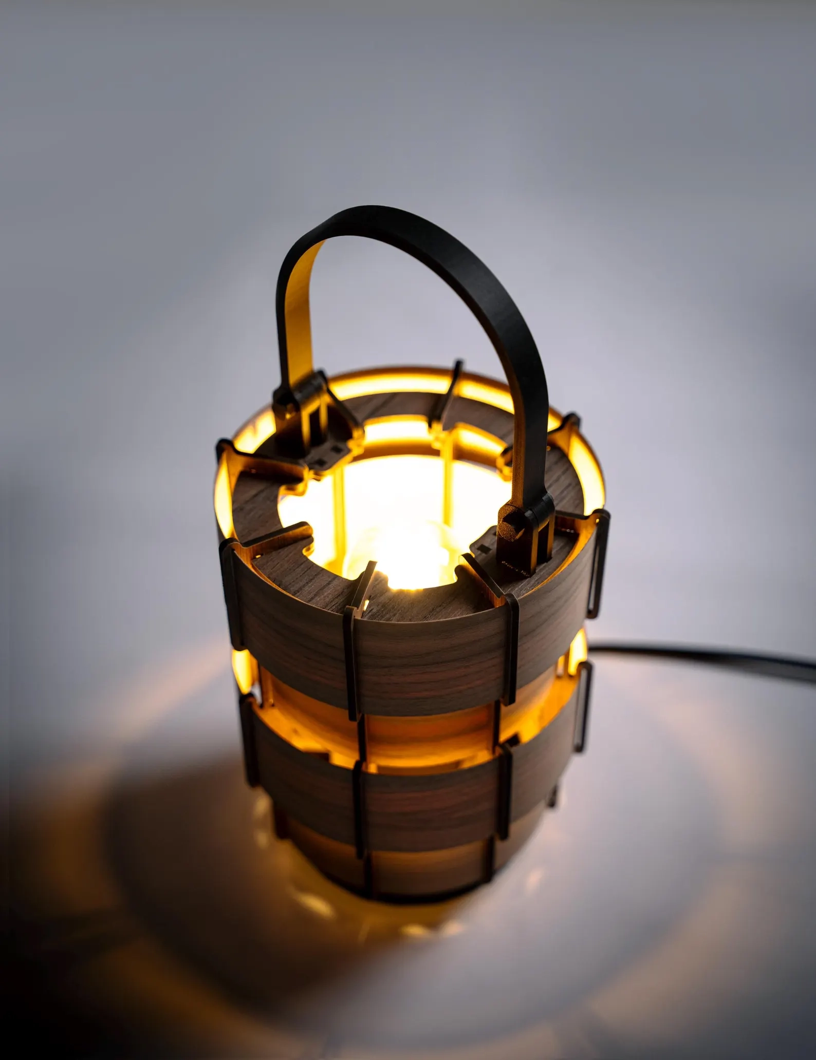 TL Sr 66, Walnut Table Lamp – Handmade Mid-Century Bookshelf & Bedside Light for Modern Decor - Image 6