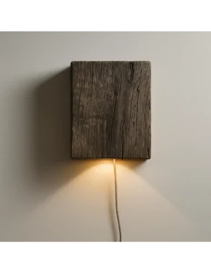 Handmade Reclaimed Wood Wall Sconce – Oak Lamp, Vintage Eco-Friendly Lighting by Krafted Kingdom