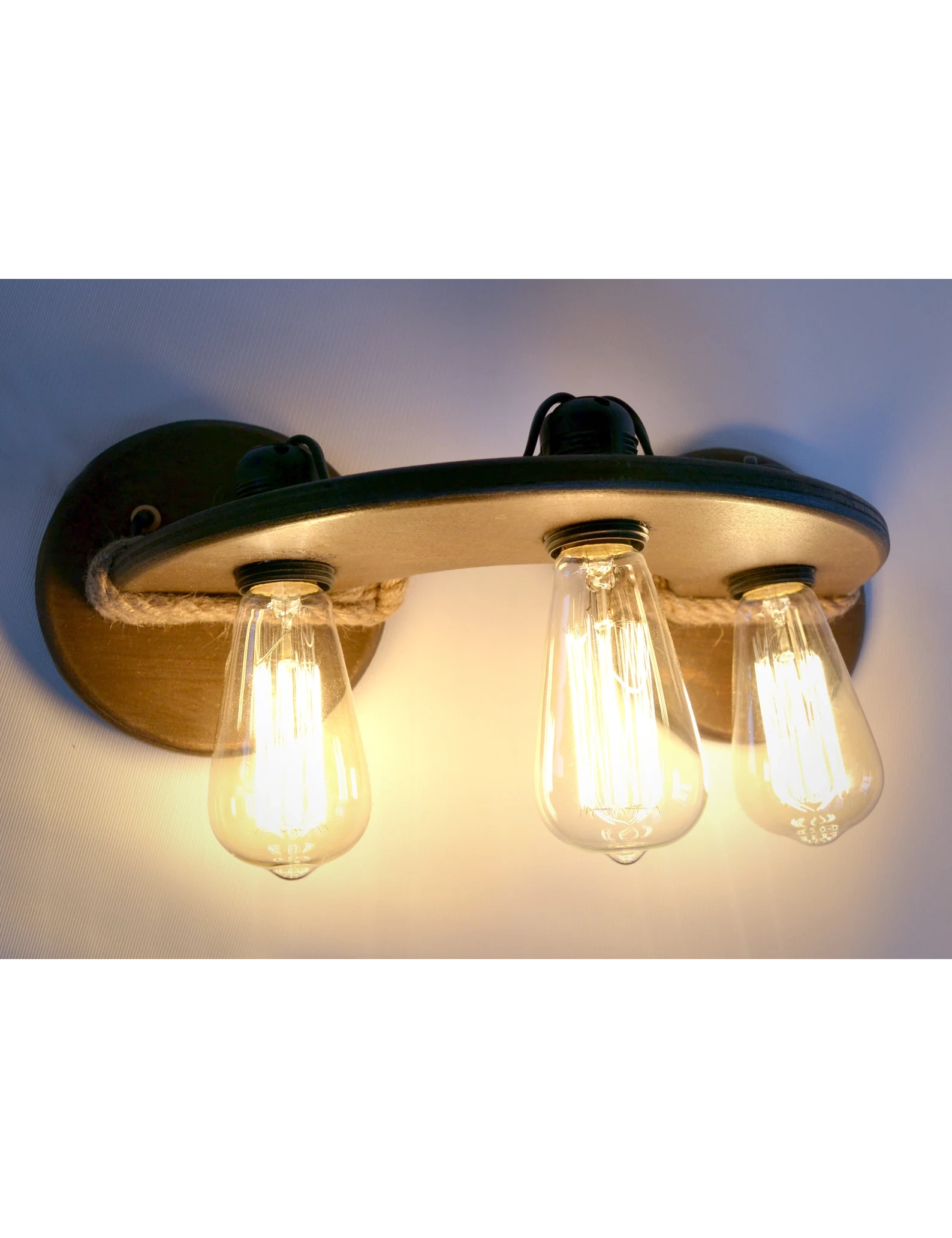 Handmade Wooden Wall Sconce – Rustic Wall Light for Living Room by Krafted Kingdom - Image 2