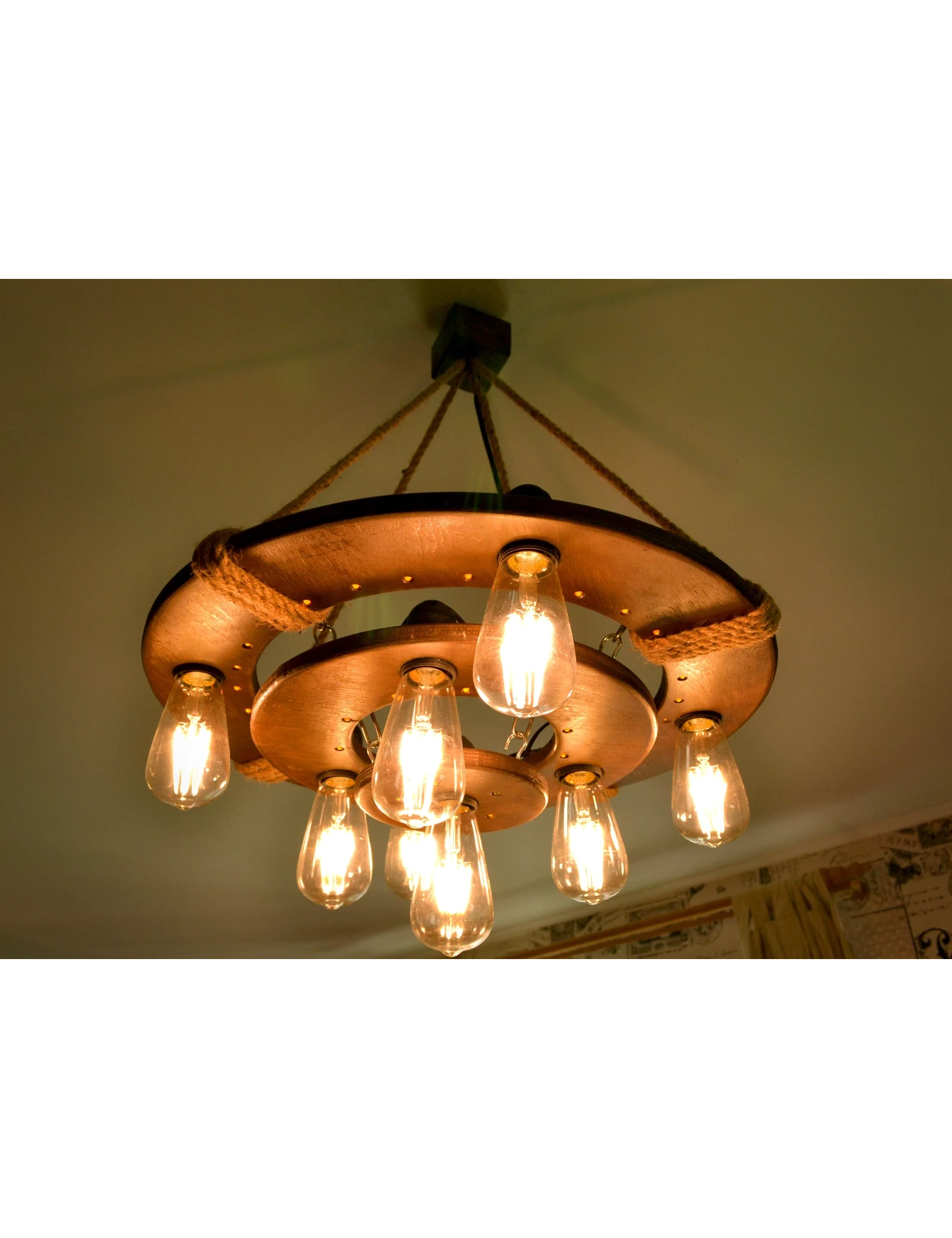 Handmade Wooden Wall Sconce – Rustic Wall Light for Living Room by Krafted Kingdom - Image 4