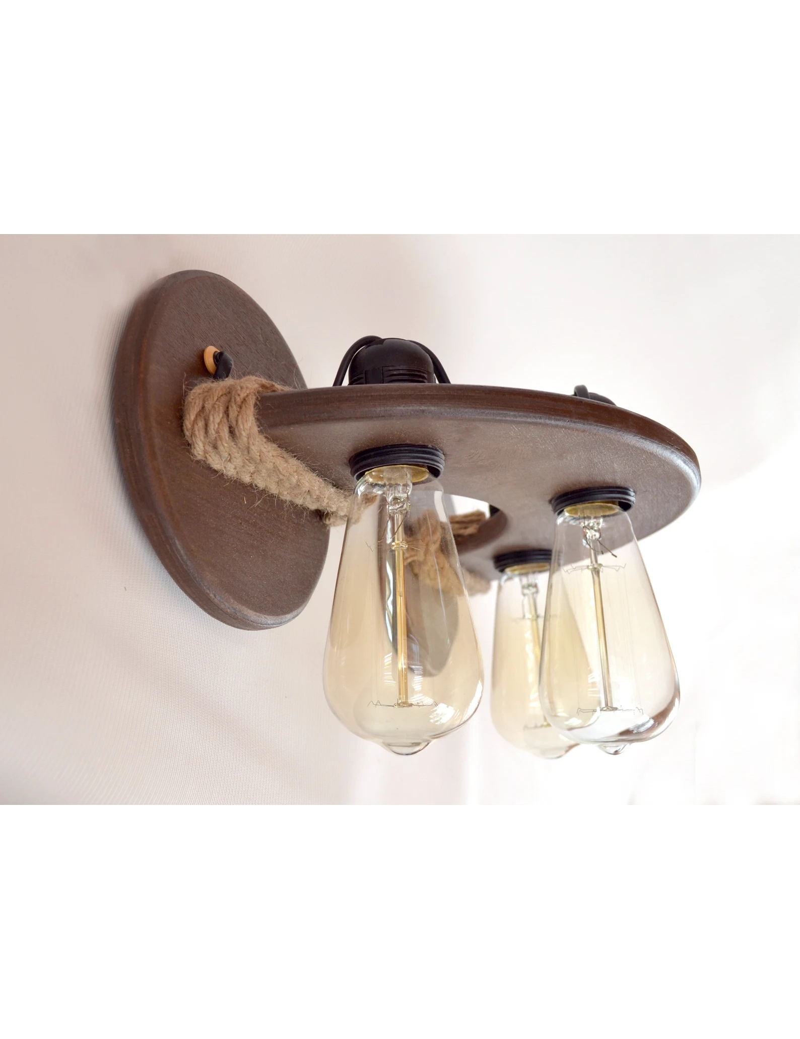 Handmade Wooden Wall Sconce – Rustic Wall Light for Living Room by Krafted Kingdom - Image 5