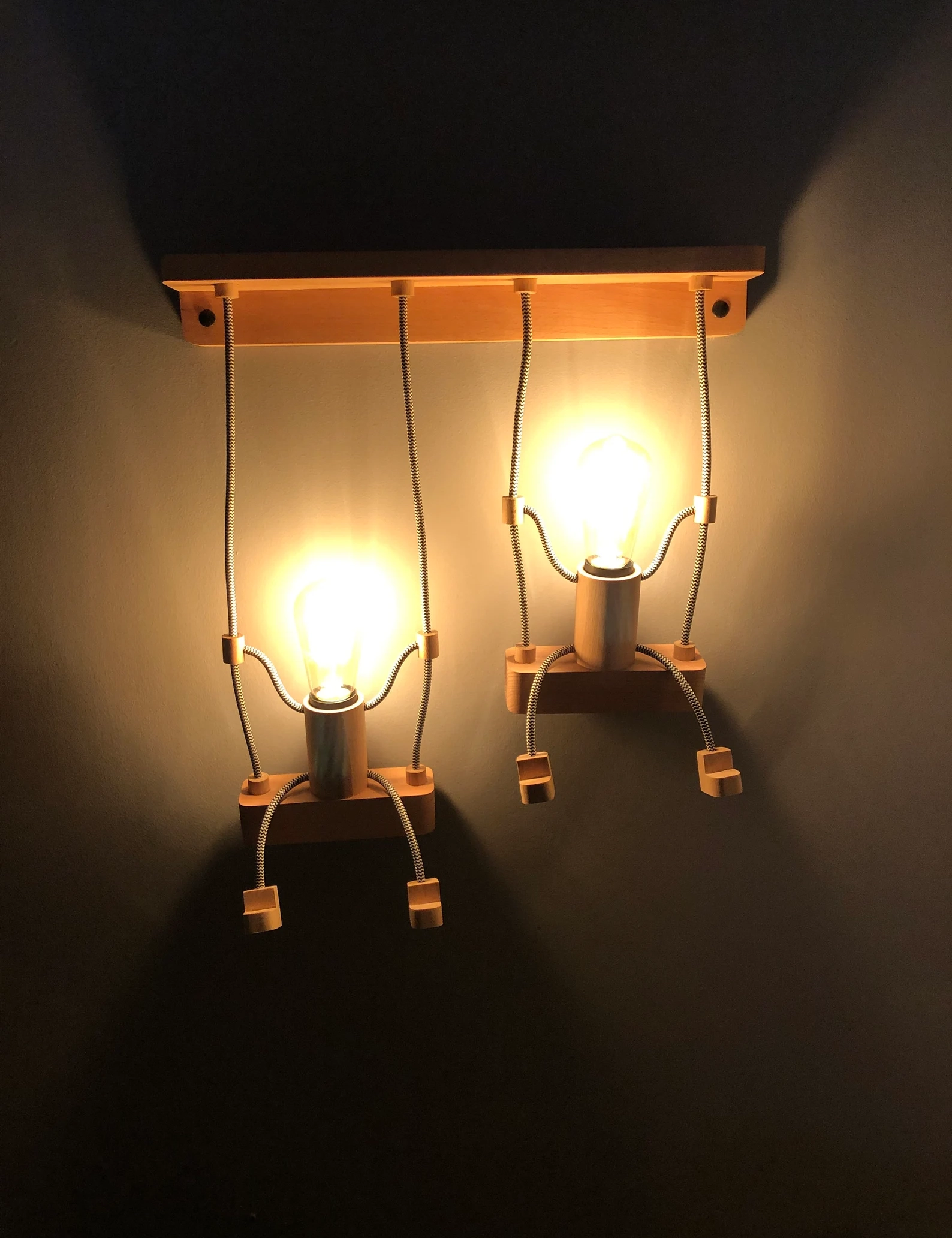 Handmade Puppet Wall Lamp – Wooden Swing Light for Kids Room by Krafted Kingdom - Image 7