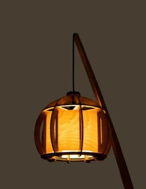 Handmade Wooden Wall Lamp – Mid-Century Modern Rod Sconce by Krafted Kingdom