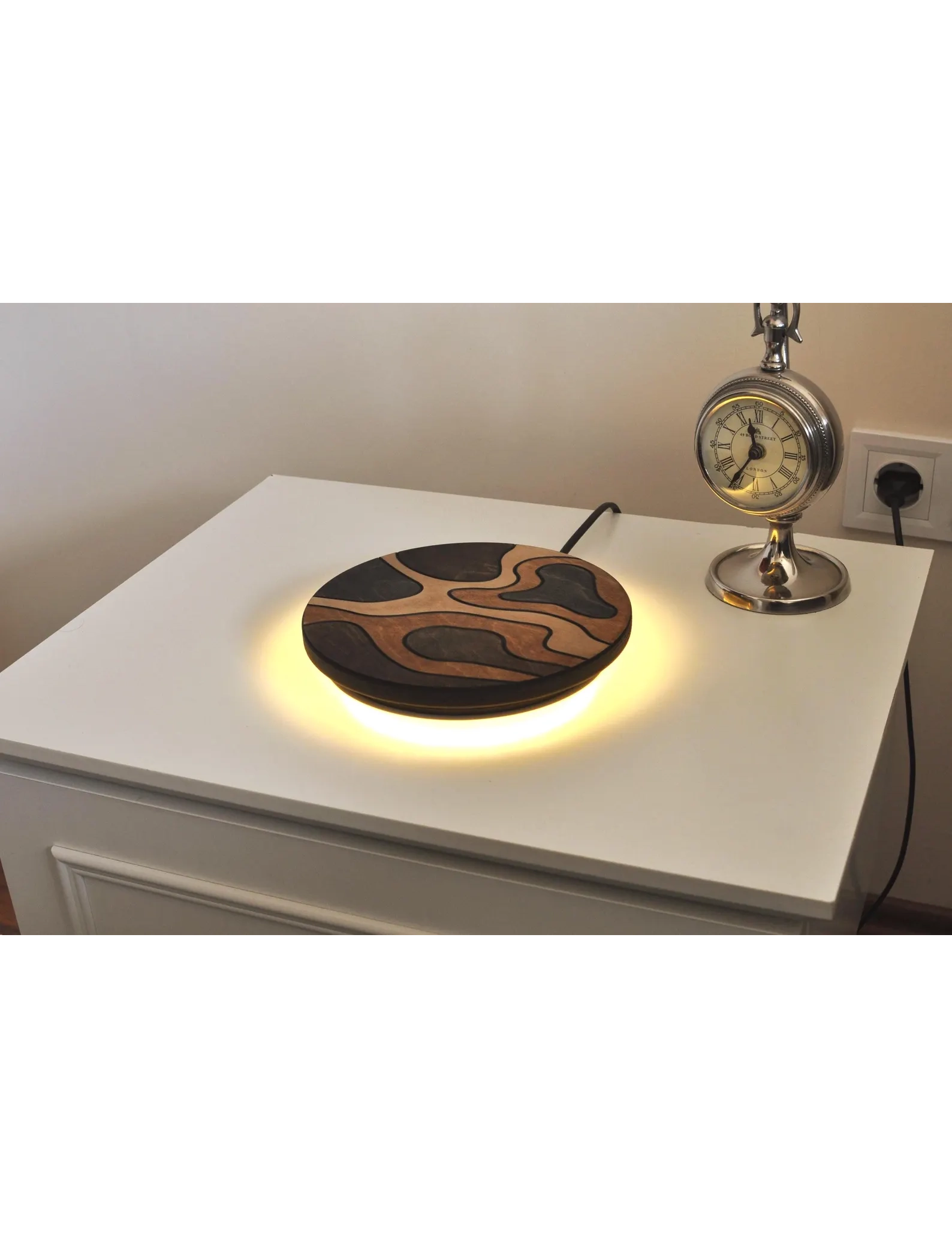 Handmade Plug-In Wall Sconce – Wooden Bedside Lamp & Wall Light by Krafted Kingdom - Image 5