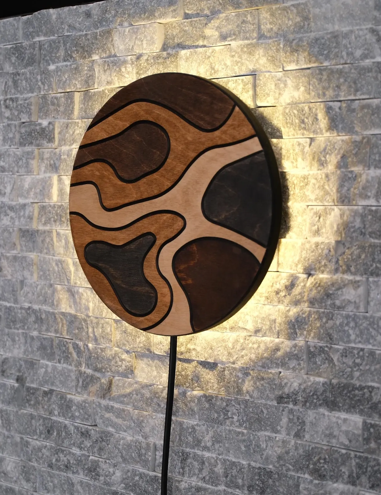 Handmade Plug-In Wall Sconce – Wooden Bedside Lamp & Wall Light by Krafted Kingdom - Image 3
