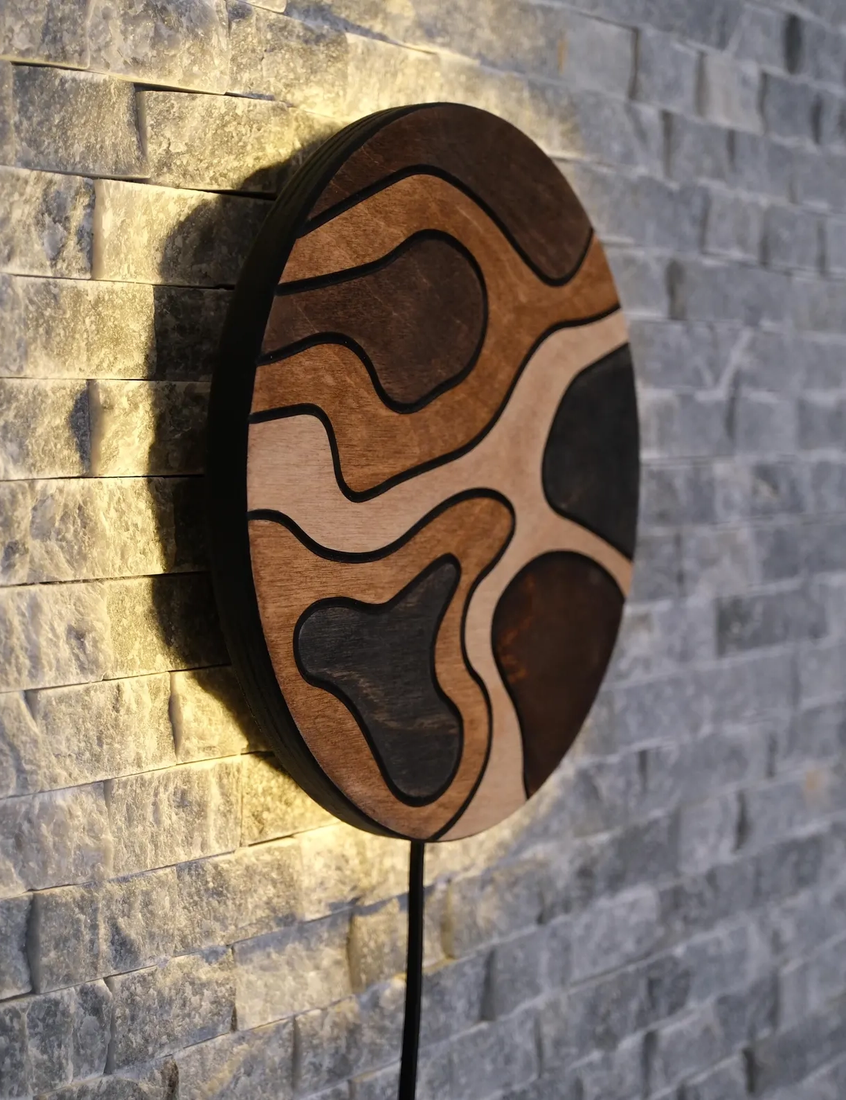 Handmade Plug-In Wall Sconce – Wooden Bedside Lamp & Wall Light by Krafted Kingdom - Image 2