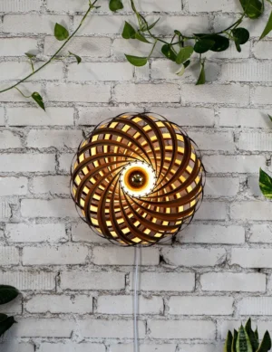 Handmade Designer Wall Lamp – Handcrafted Walnut Wood Light by Krafted Kingdom