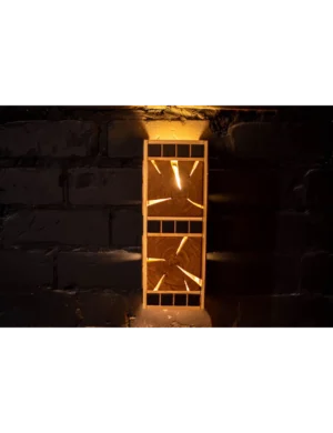 Handmade Wooden Wall Lamp with Warm Glow – Oak & Ash Fixture by Krafted Kingdom