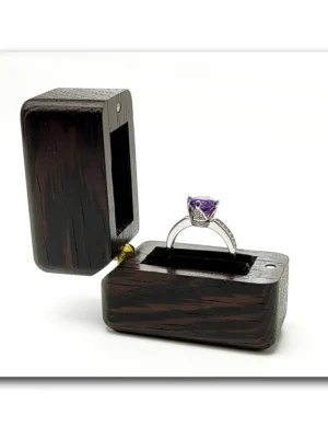 WB SR 15, Dark Chocolate Tone Ring Box Handcrafted by Krafted Kingdom