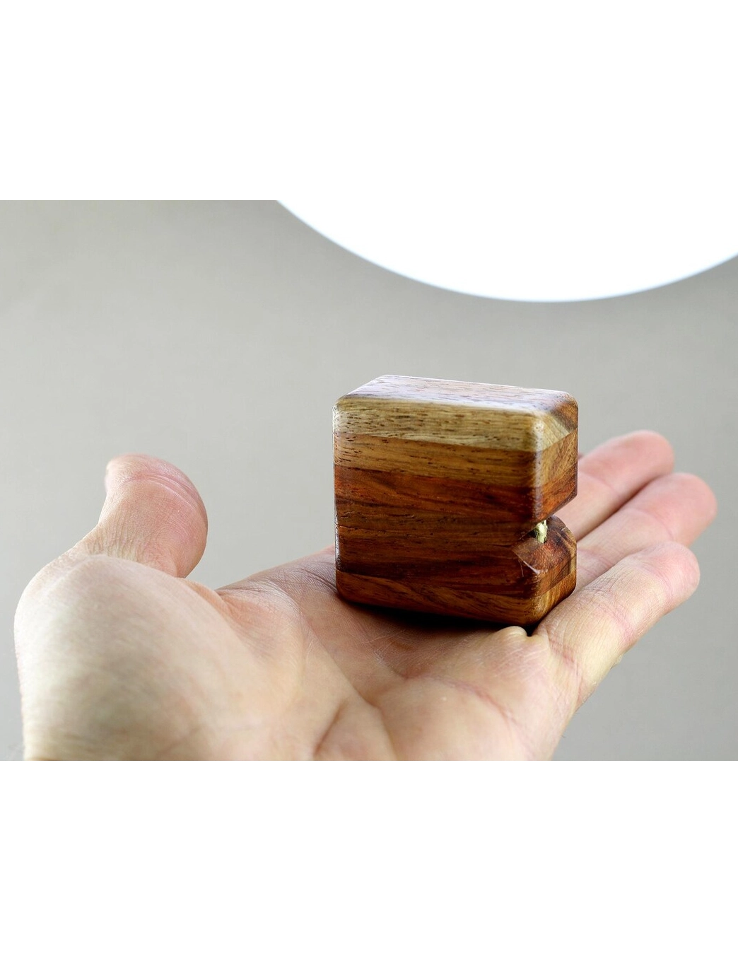 WB SR 11, Unique Raw Wood Ring Box Handcrafted By Krafted Kingdom - Image 3