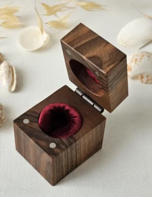 VB SR 2, Handcrafted Smooth Finished Keepsafe Ring Box By Krafted Kingdom